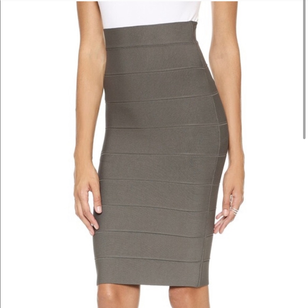 Grey bandage bcbg skirt